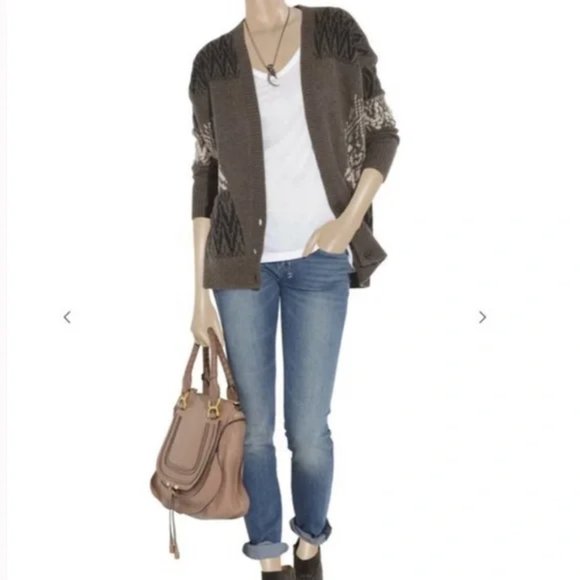 VINCE Cashmere Wool Alpaca Nordic Cardigan Sweater - Picture 2 of 7